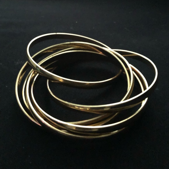 Nordstrom Jewelry - Nordstrom Gold Plated Connected Bangles (6) *NWOT*